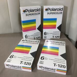 Polaroid Supercolor VHS T-120 Blank Video Tapes Lot Of 4 Sealed 6 Hr Everyday